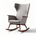 Fauteuil à bascule en tissu polyester pour salon - 80 x 70 x 100cm