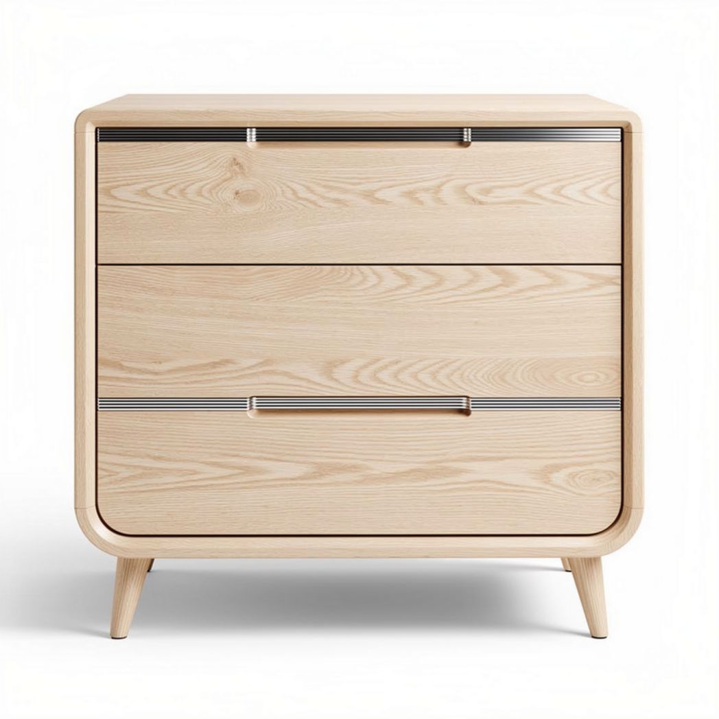 Commode de rangement pour chambre en bois clair - 45 x 40 x 50cm
