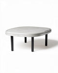 Table basse en béton pour salon avec pieds en métal - 80 x 80 x 30cm