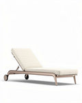 Chaise longue en aluminium avec matelas en mousse pour extérieur - 200 x 70 x 30cm