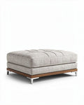 Pouf polyvalent avec assise rembourrée pour salon en tissu - 90 x 90 x 40cm