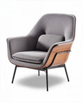 Fauteuil de salon en tissu et bois - 85 x 80 x 90cm